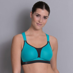 Soutien-gorge de sport dos nageur, Maintien extrême Dynamix star turquoise